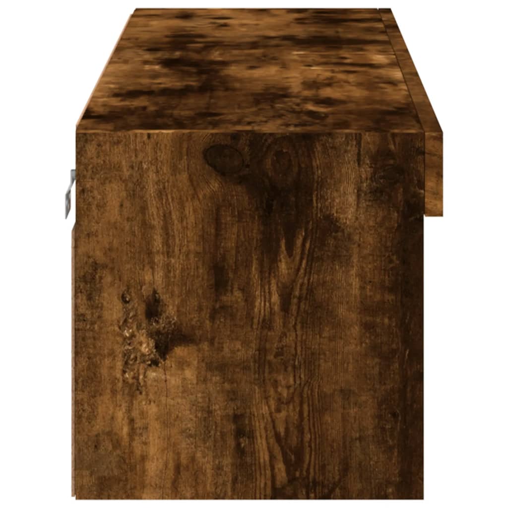 Meuble TV avec lumières LED chêne fumé 100x30x30 cm - XIOS
