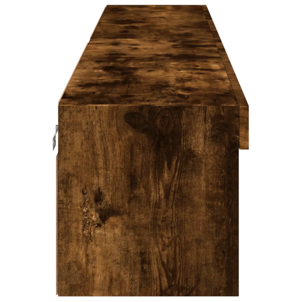 Meubles TV avec lumières LED 2 pcs chêne fumé 100x30x30 cm - XIOS