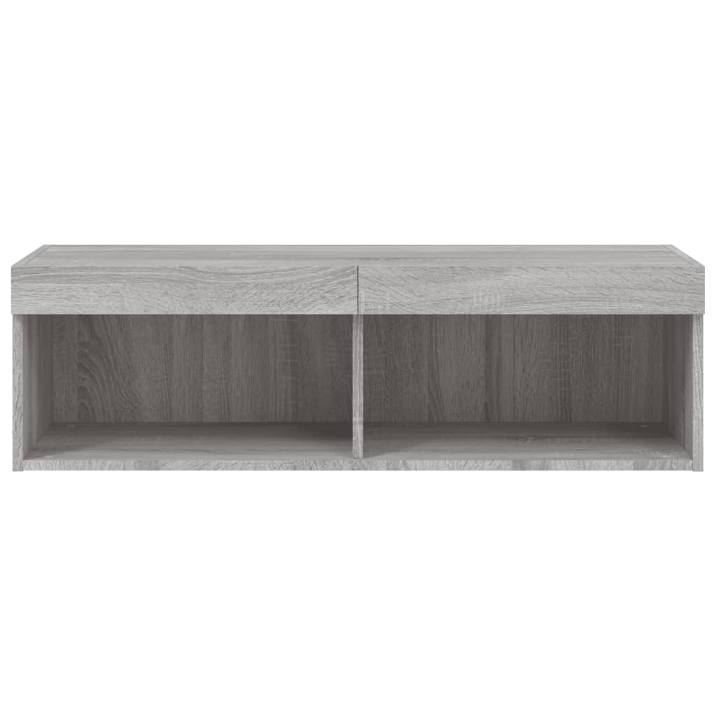 Meuble TV avec lumières LED sonoma gris 100x30x30 cm - XIOS