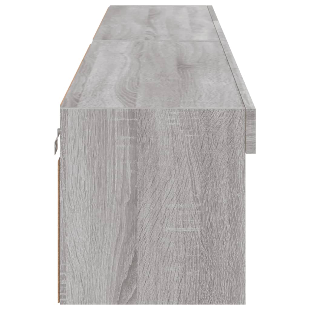 Meubles TV avec lumières LED 2 pcs sonoma gris 100x30x30 cm - XIOS