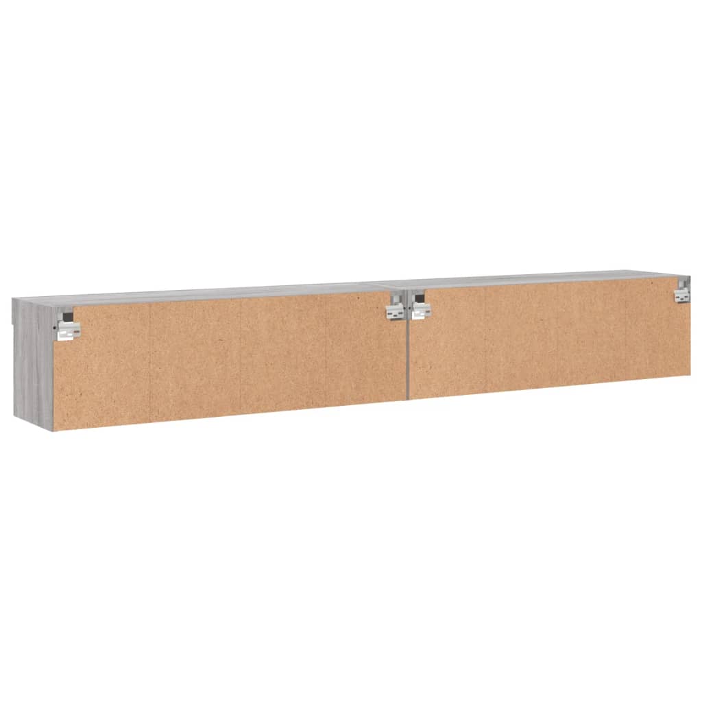 Meubles TV avec lumières LED 2 pcs sonoma gris 100x30x30 cm - XIOS