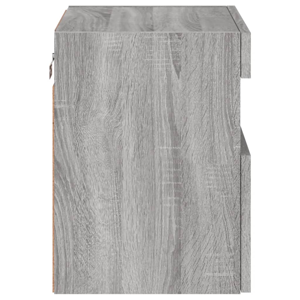 Meuble TV mural avec lumières LED sonoma gris 40x30x40 cm - XIOS