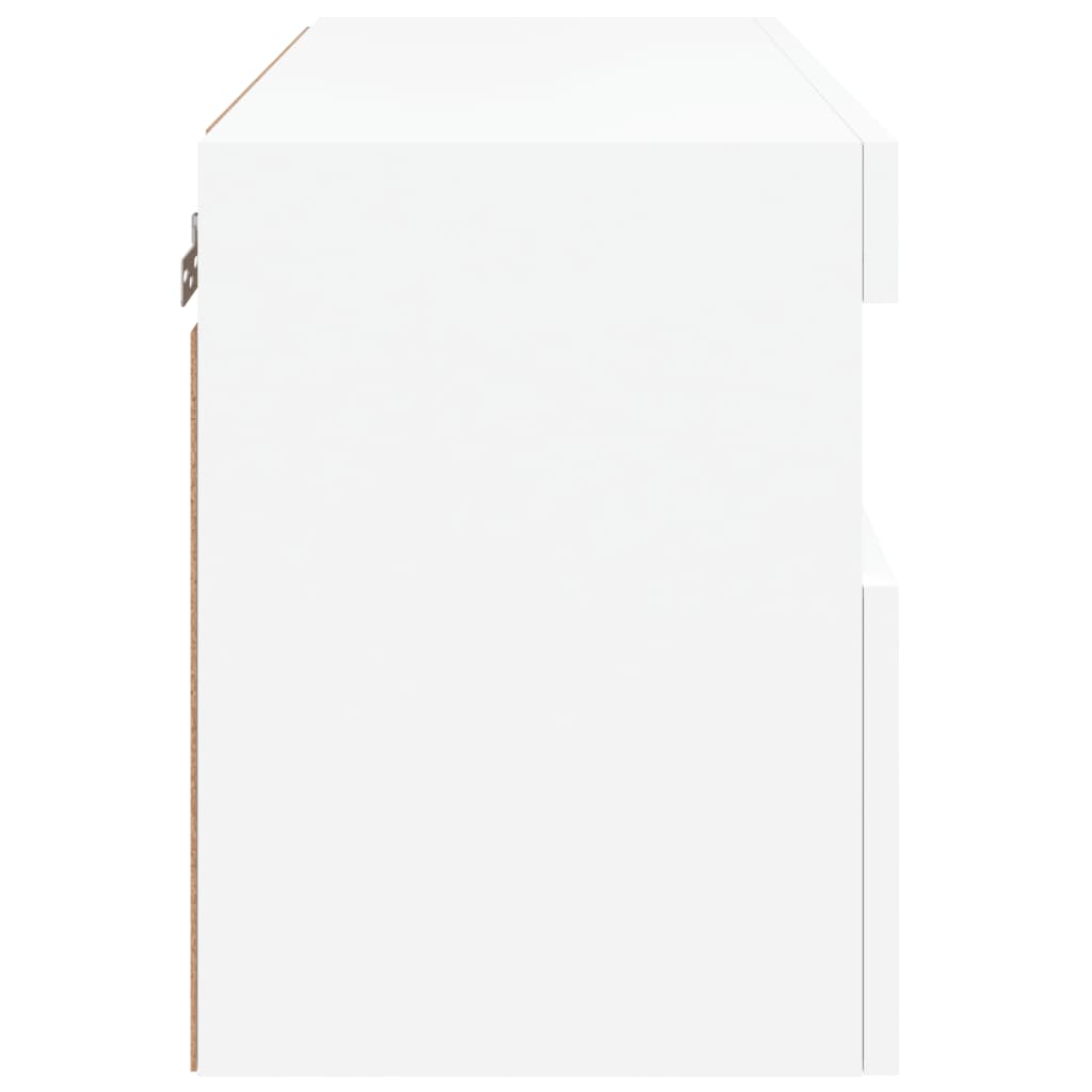 Meuble TV mural avec lumières LED blanc 60x30x40 cm - XIOS