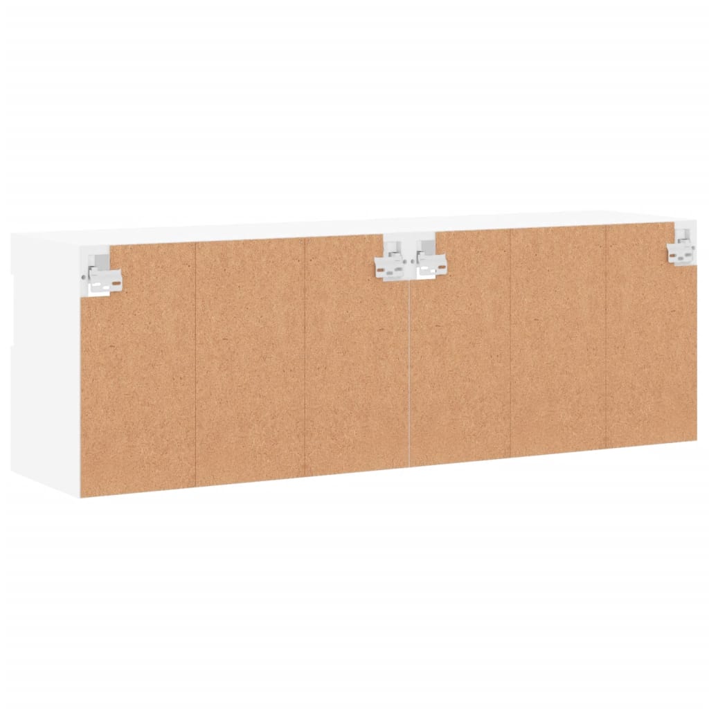 Meubles TV muraux avec lumières LED 2 pcs blanc 60x30x40 cm - XIOS