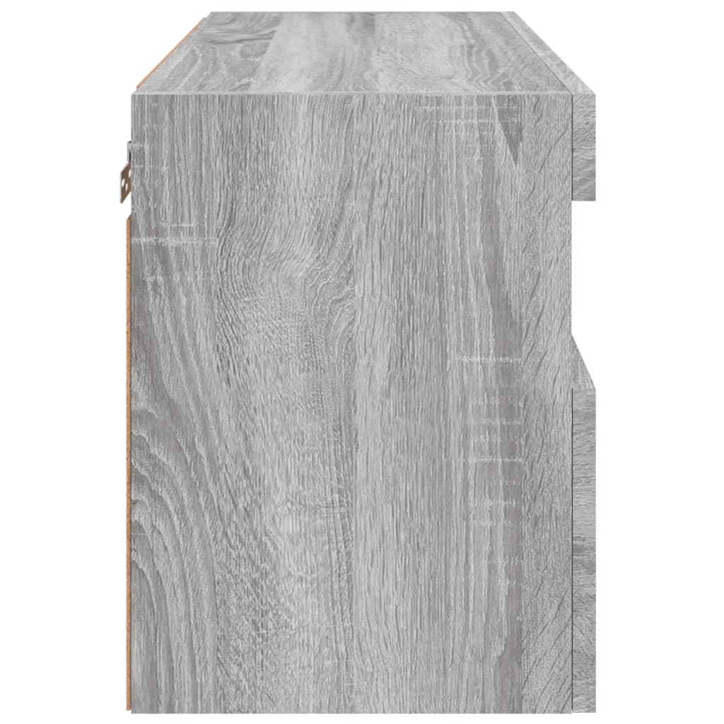 Meuble TV mural avec lumières LED sonoma gris 60x30x40 cm - XIOS