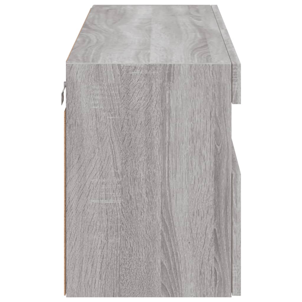 Meuble TV mural avec lumières LED sonoma gris 100x30x40 cm - XIOS