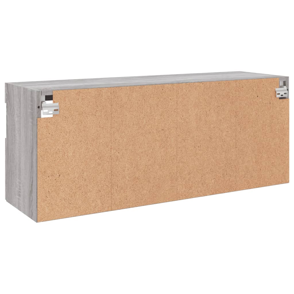 Meuble TV mural avec lumières LED sonoma gris 100x30x40 cm - XIOS
