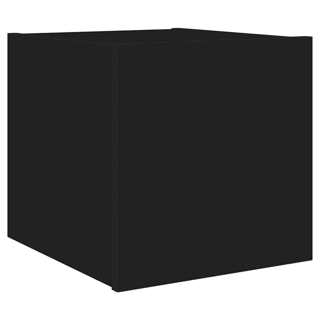 Meubles TV muraux avec lumières LED 2 pcs noir 30,5x35x30 cm - XIOS