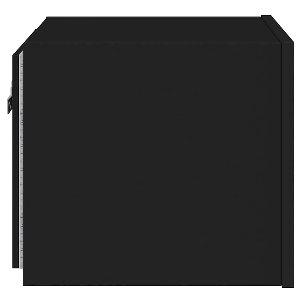 Meubles TV muraux avec lumières LED 2 pcs noir 30,5x35x30 cm - XIOS