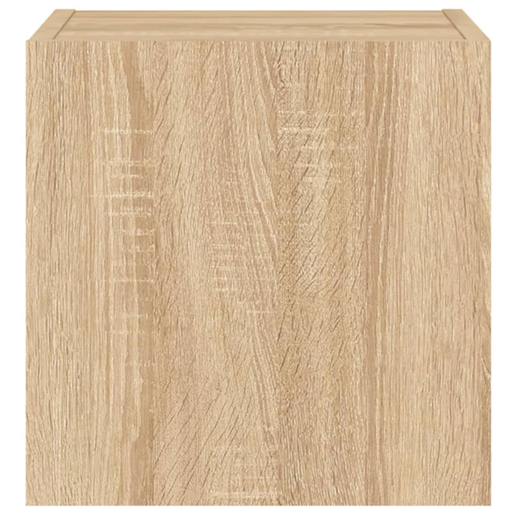 Meuble TV mural avec lumières LED chêne sonoma 30,5x35x30 cm - XIOS