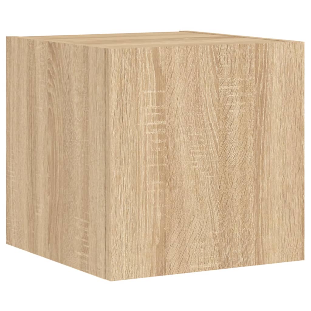 Meubles TV muraux lumières LED 2 pcs chêne sonoma 30,5x35x30 cm - XIOS
