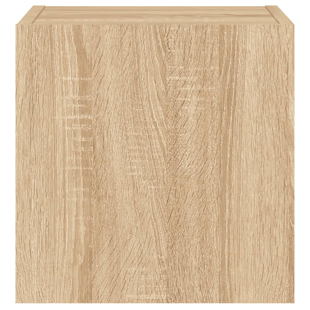 Meubles TV muraux lumières LED 2 pcs chêne sonoma 30,5x35x30 cm - XIOS