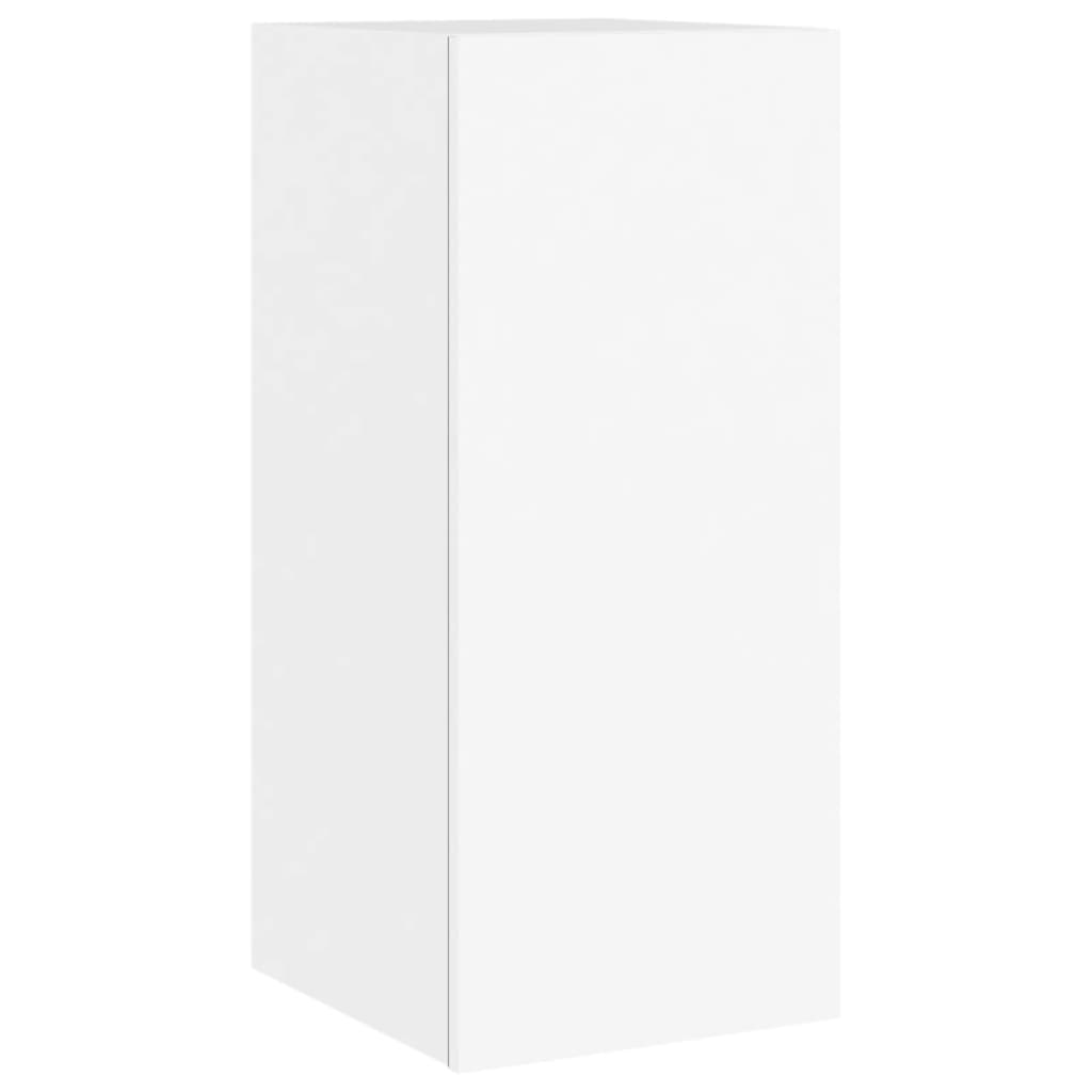 Meuble TV mural avec lumières LED blanc 30,5x35x70 cm - XIOS