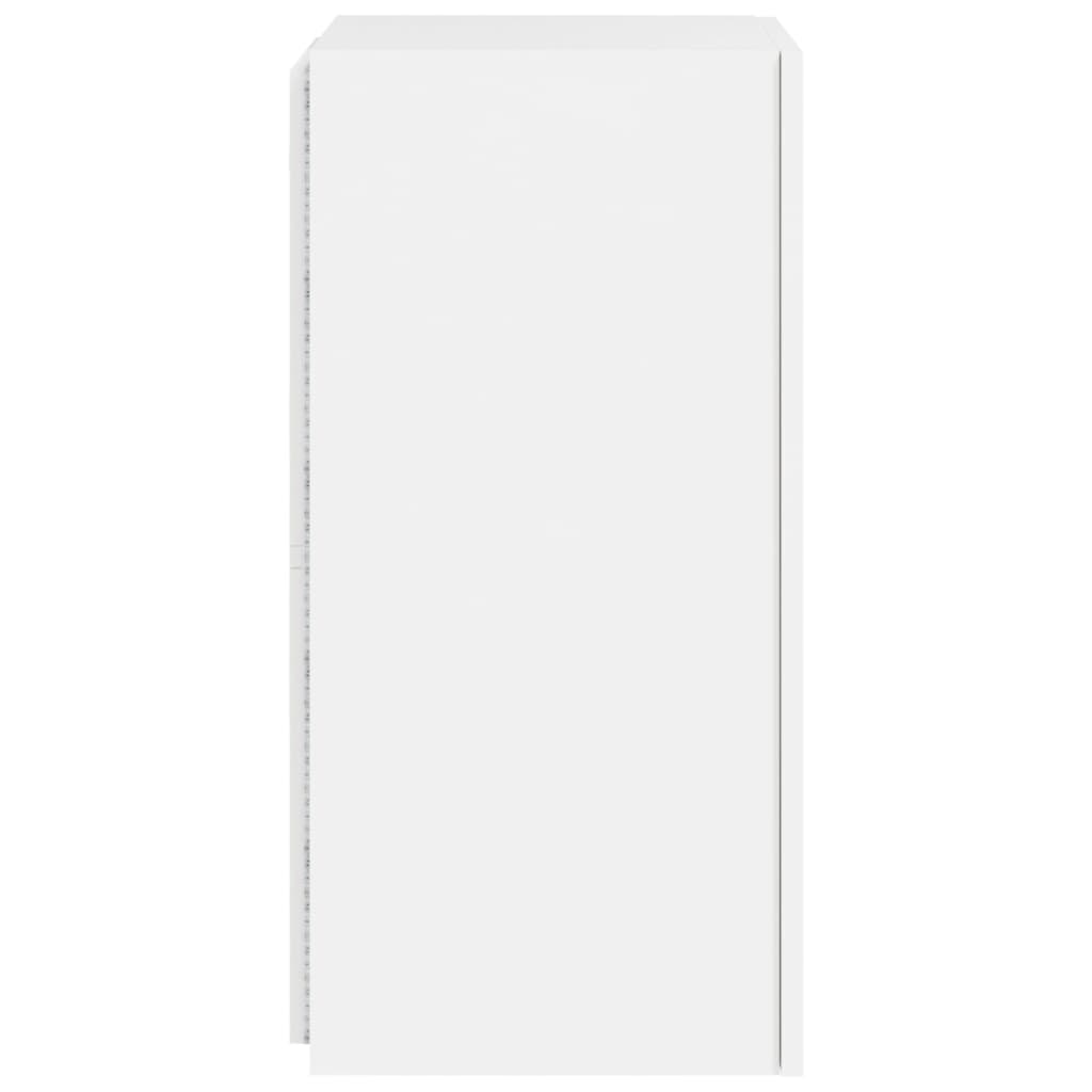 Meuble TV mural avec lumières LED blanc 30,5x35x70 cm - XIOS