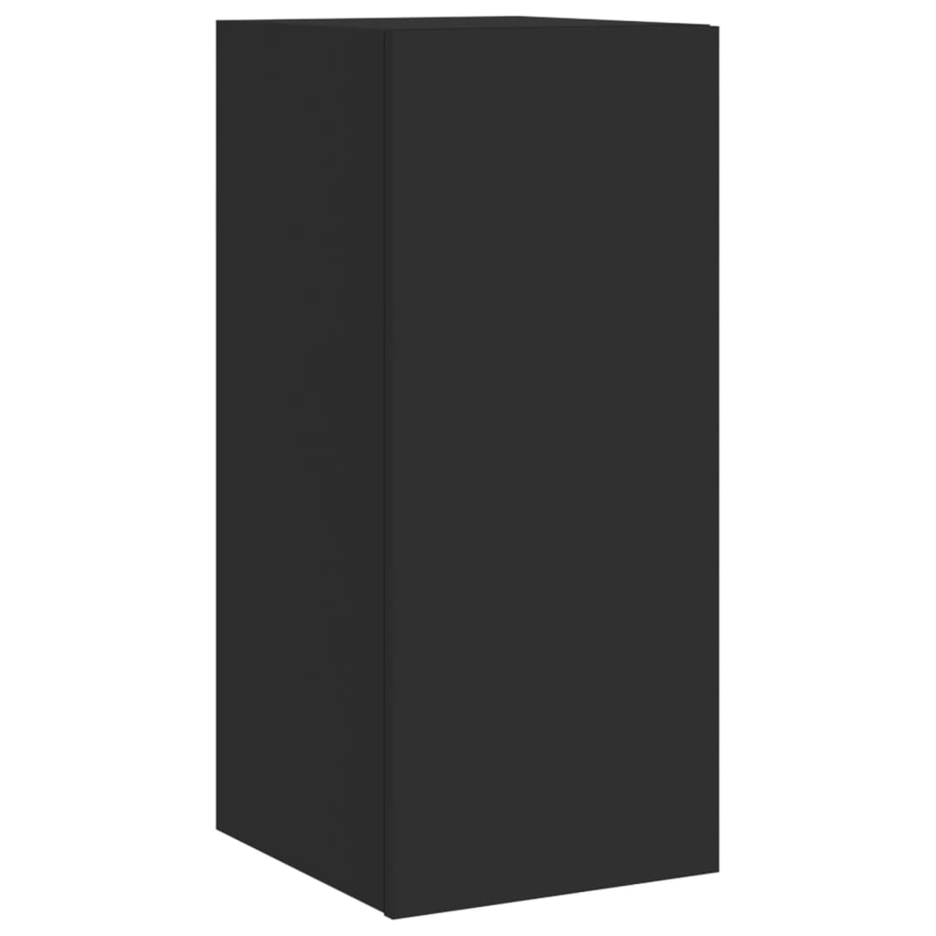 Meuble TV mural avec lumières LED noir 30,5x35x70 cm - XIOS