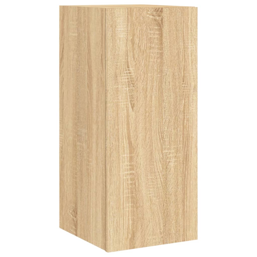 Meubles TV muraux lumières LED 2 pcs chêne sonoma 30,5x35x70 cm - XIOS