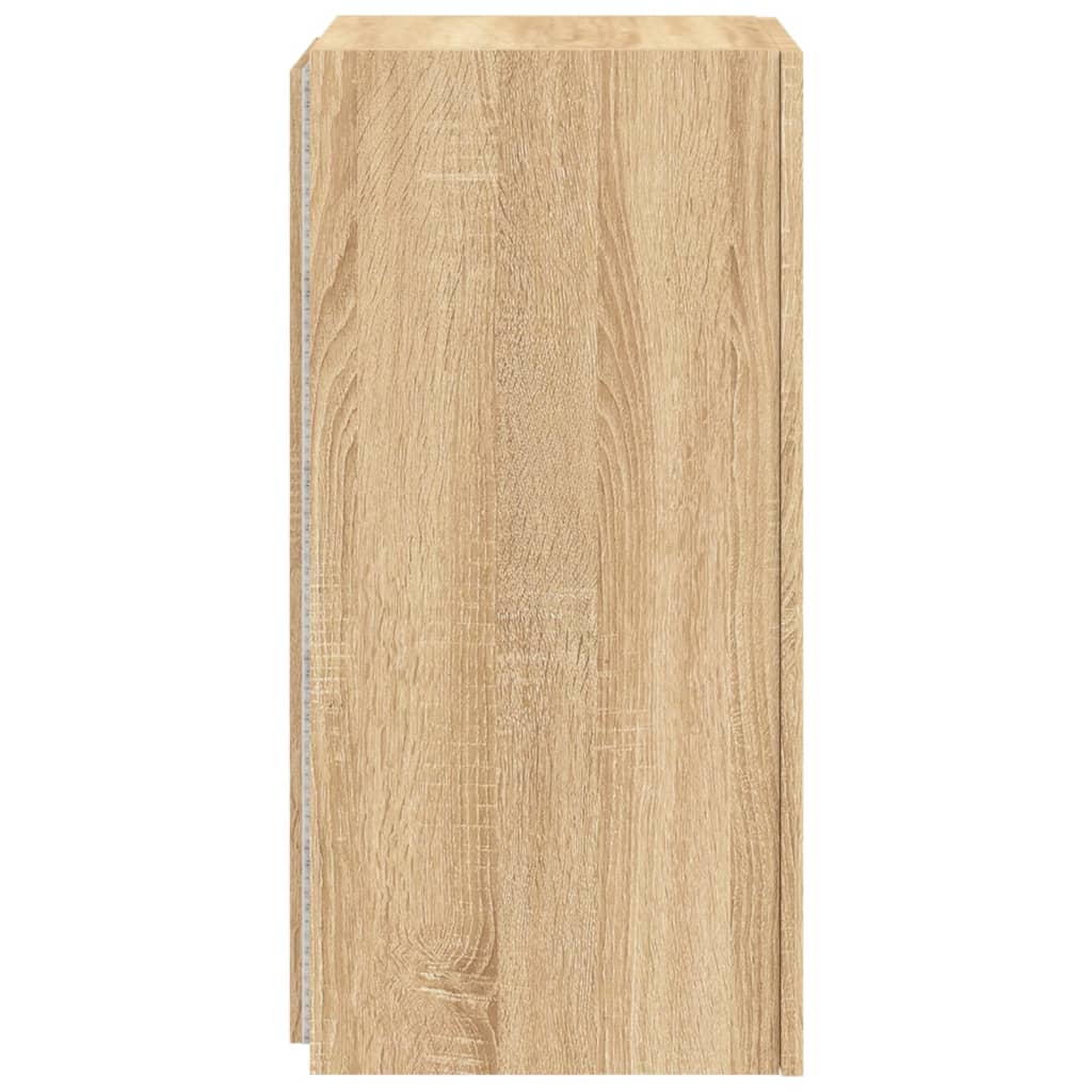 Meubles TV muraux lumières LED 2 pcs chêne sonoma 30,5x35x70 cm - XIOS