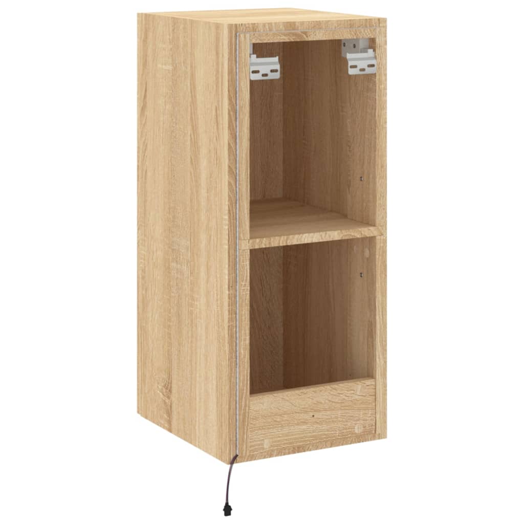 Meubles TV muraux lumières LED 2 pcs chêne sonoma 30,5x35x70 cm - XIOS