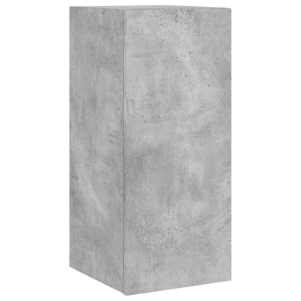 Meuble TV mural avec lumières LED gris béton 30,5x35x70 cm - XIOS