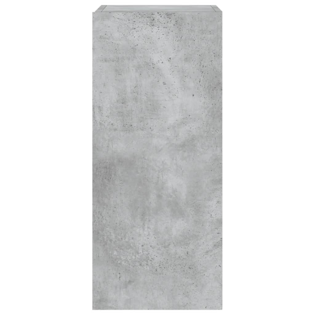 Meuble TV mural avec lumières LED gris béton 30,5x35x70 cm - XIOS