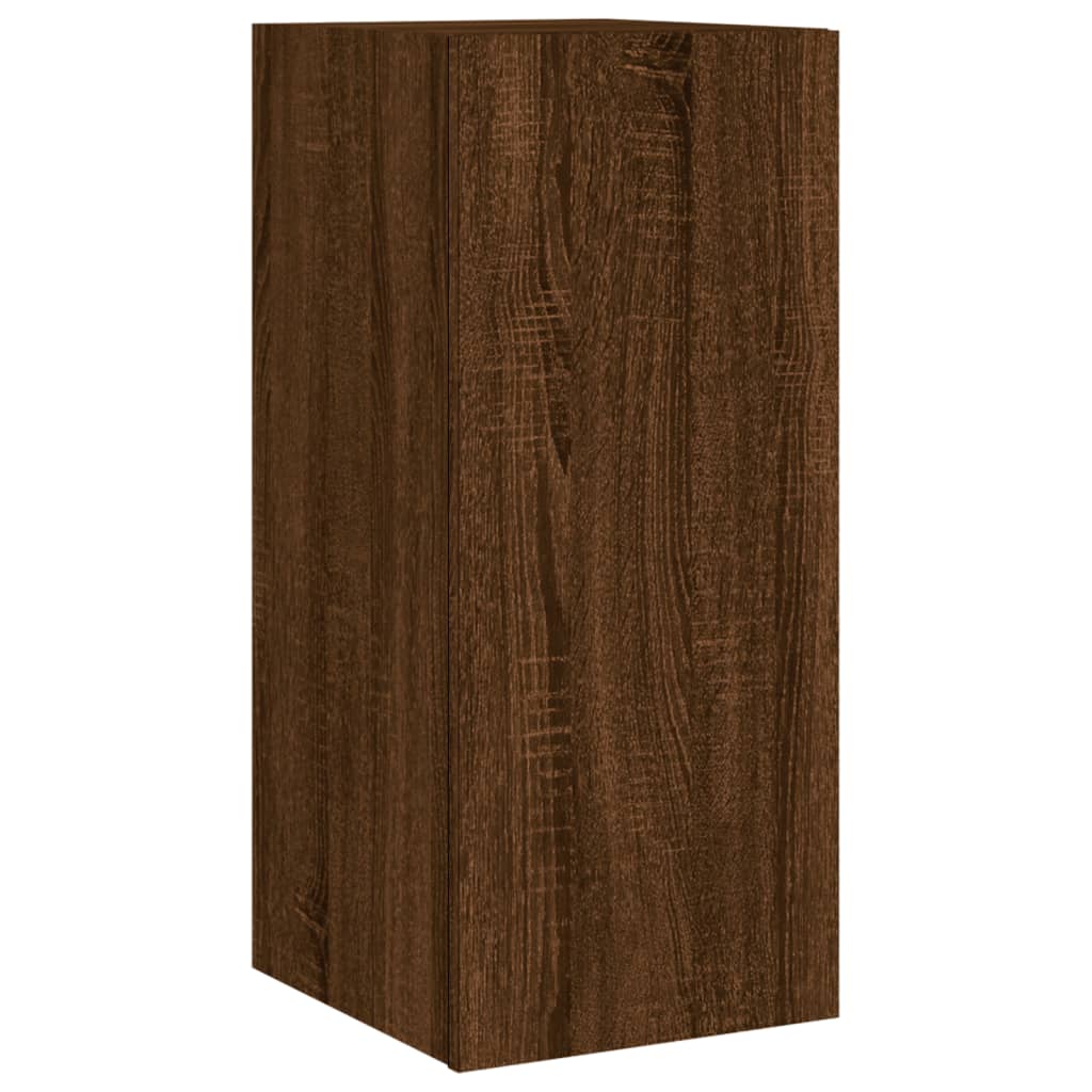 Meuble TV mural avec lumières LED chêne marron 30,5x35x70 cm - XIOS