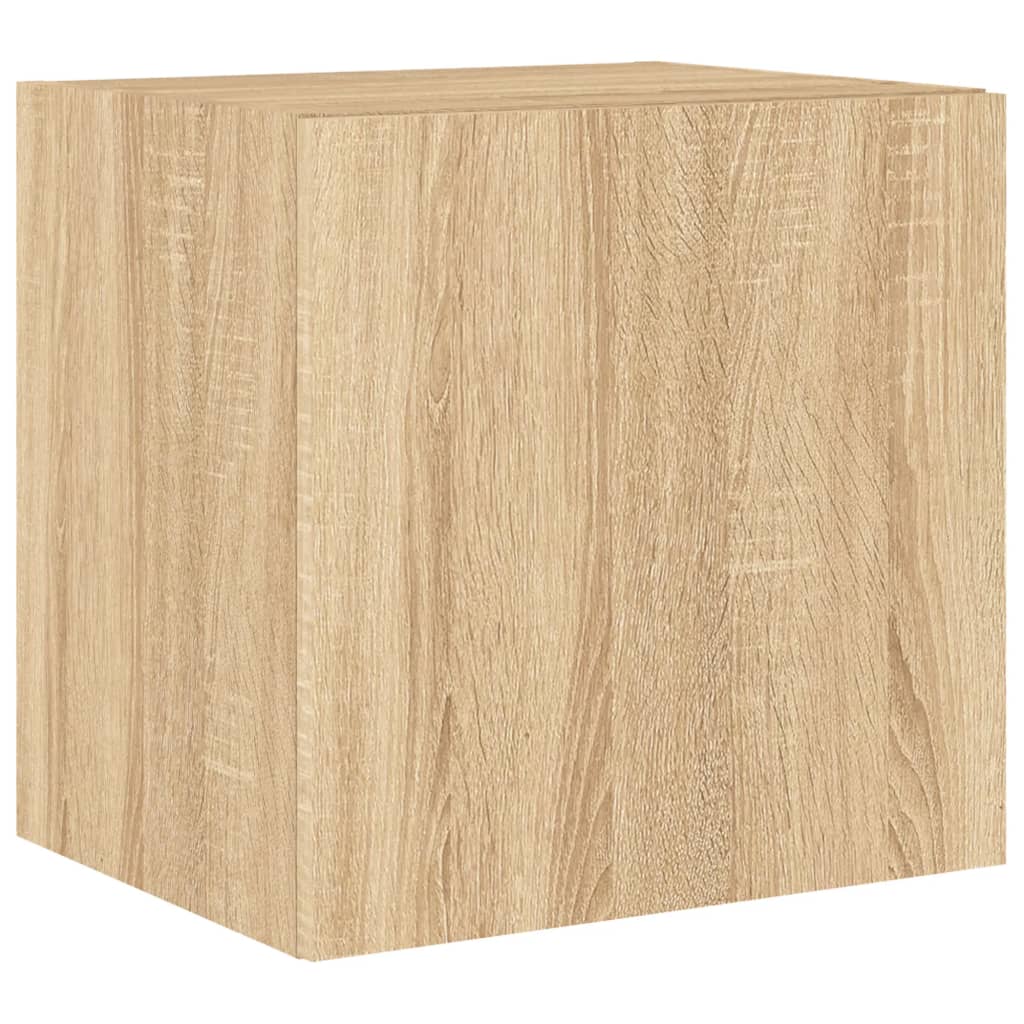 Meubles TV muraux lumières LED 2 pcs chêne sonoma 40,5x35x40 cm - XIOS