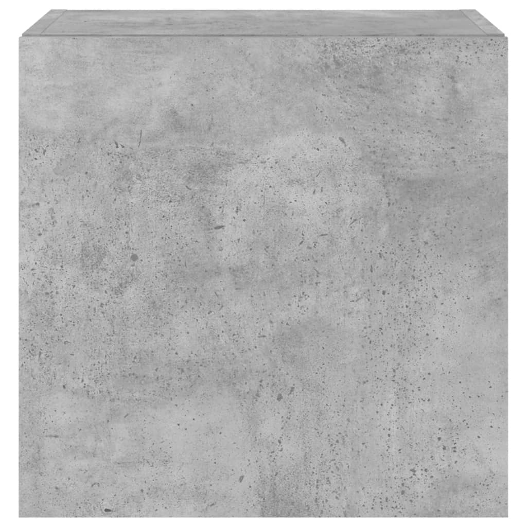 Meuble TV mural avec lumières LED gris béton 40,5x35x40 cm - XIOS