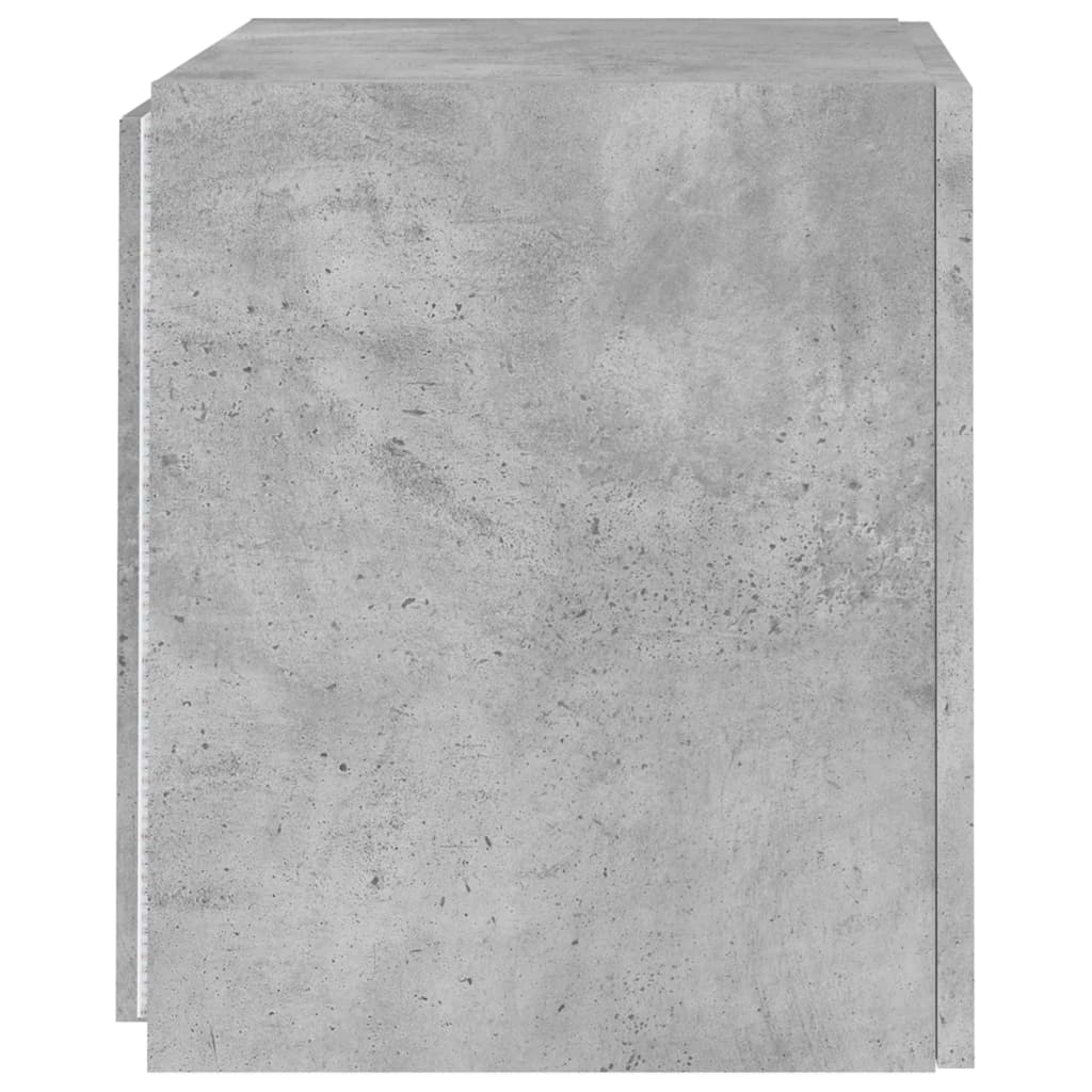 Meuble TV mural avec lumières LED gris béton 40,5x35x40 cm - XIOS