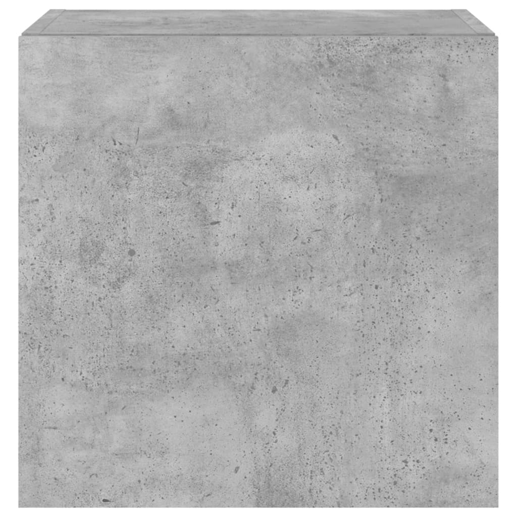 Meubles TV muraux et lumières LED 2pcs gris béton 40,5x35x40 cm - XIOS