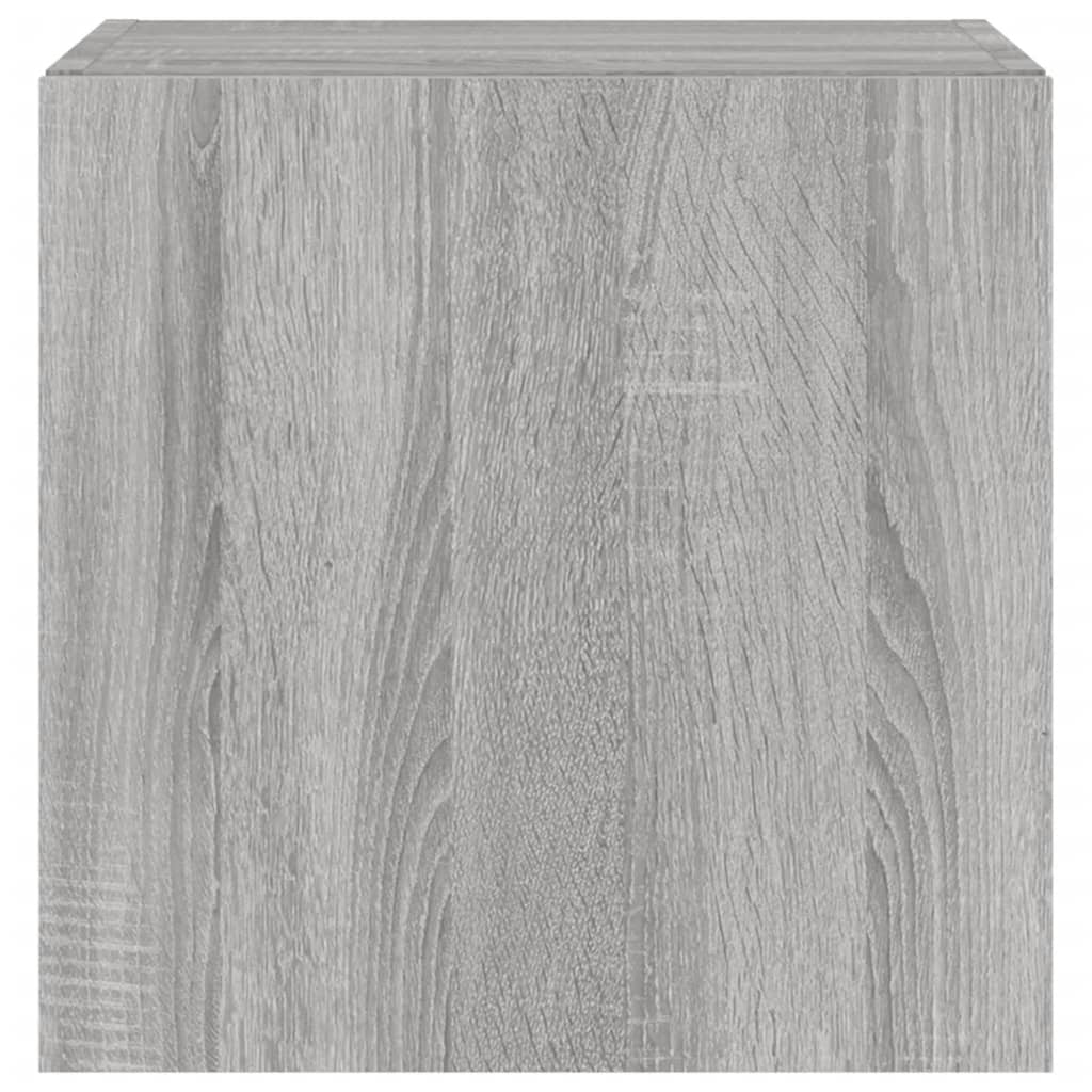 Meubles TV muraux et lumières LED 2pcs sonoma gris 40,5x35x40cm - XIOS