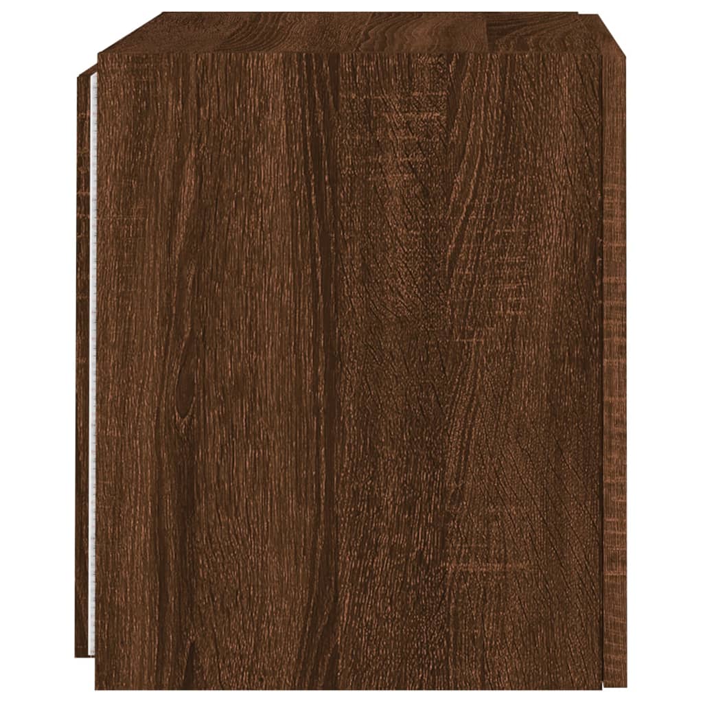 Meuble TV mural avec lumières LED chêne marron 40,5x35x40 cm - XIOS