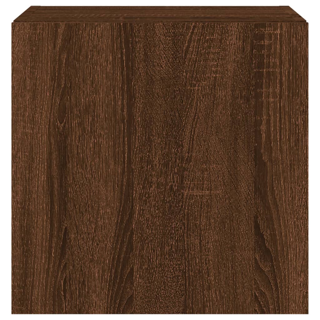 Meubles TV muraux lumières LED 2 pcs chêne marron 40,5x35x40 cm - XIOS