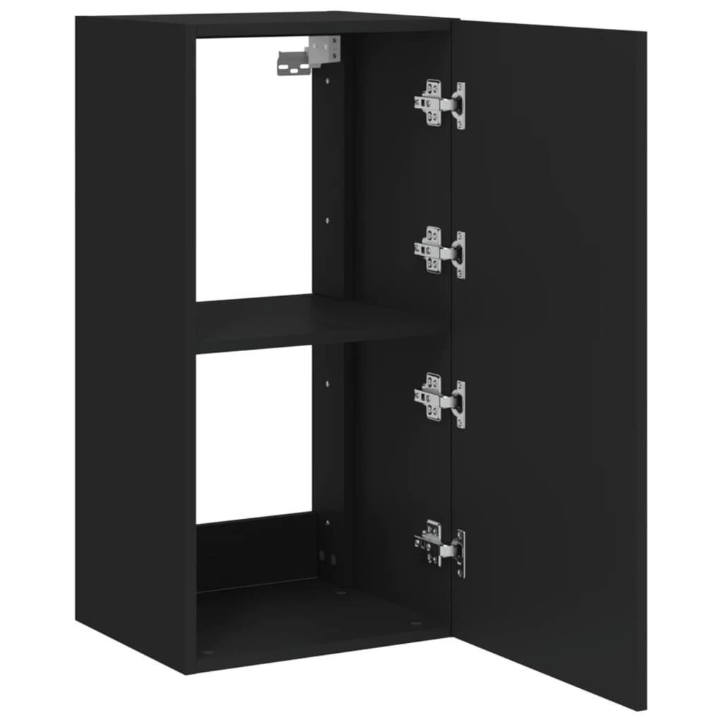 Meuble TV mural avec lumières LED noir 40,5x35x80 cm - XIOS