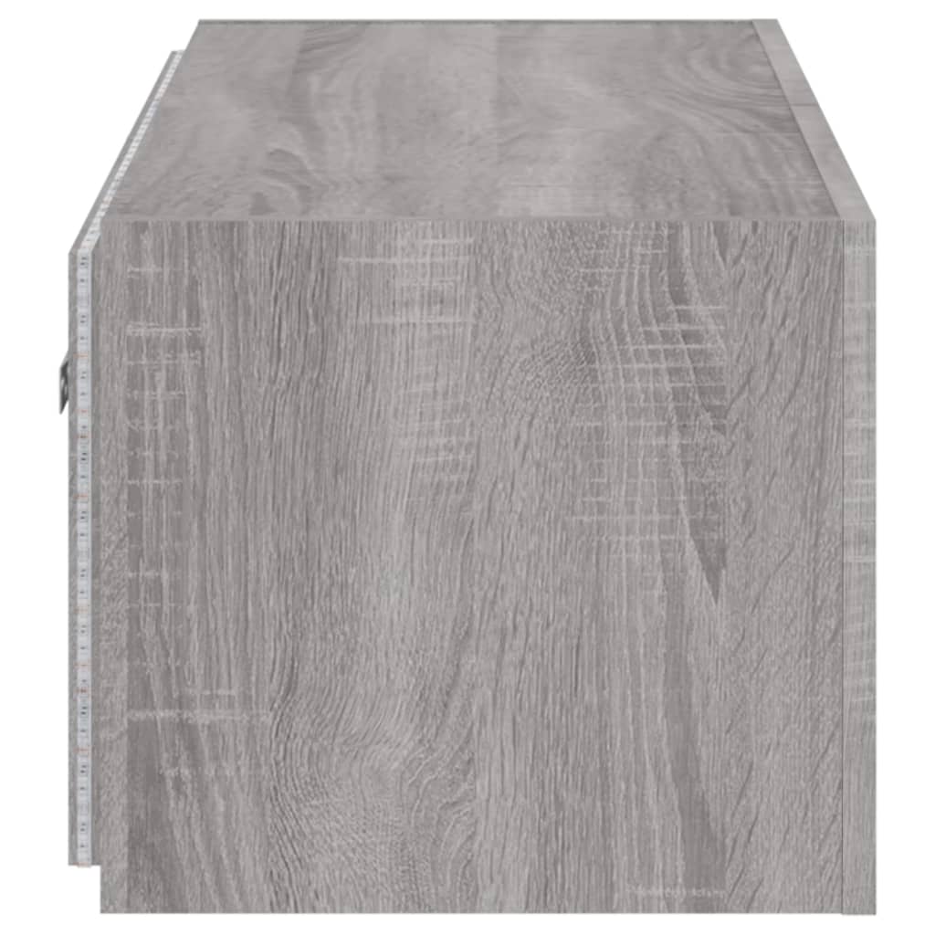 Meuble TV mural avec lumières LED sonoma gris 80x35x31 cm - XIOS