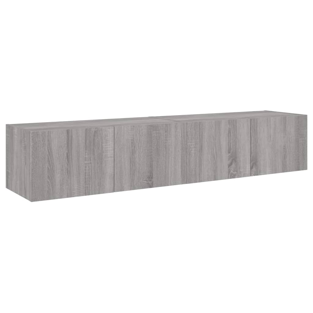 Meubles TV muraux et lumières LED 2pcs sonoma gris 80x35x31 cm Meubles TV vidaXL   