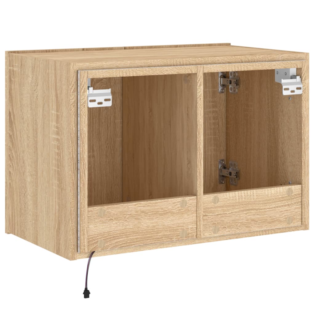 Meuble TV mural avec lumières LED chêne sonoma 60x35x41 cm - XIOS