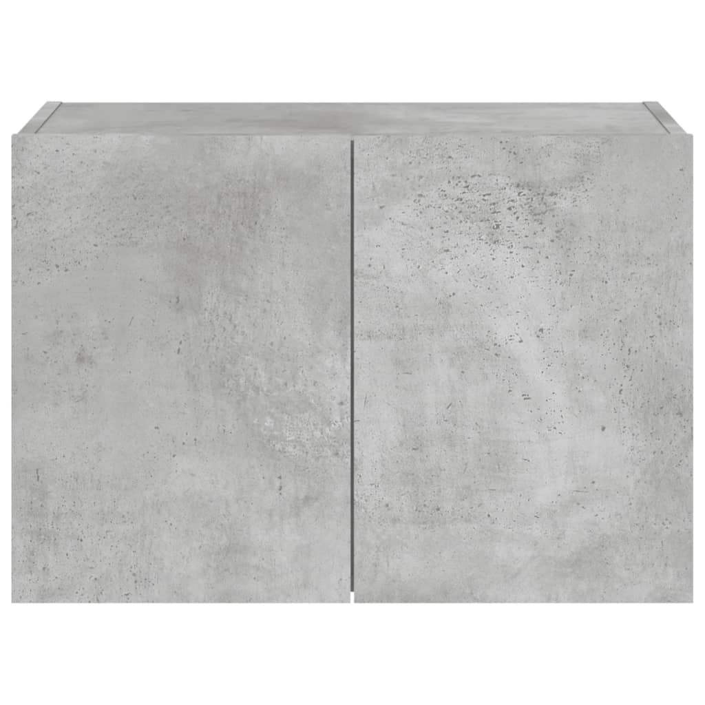 Meuble TV mural avec lumières LED gris béton 60x35x41 cm - XIOS