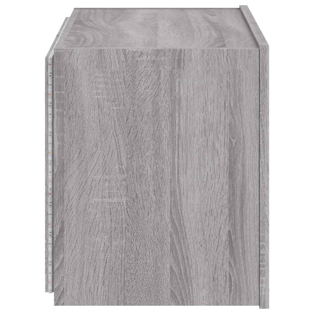 Meuble TV mural avec lumières LED sonoma gris 60x35x41 cm - XIOS