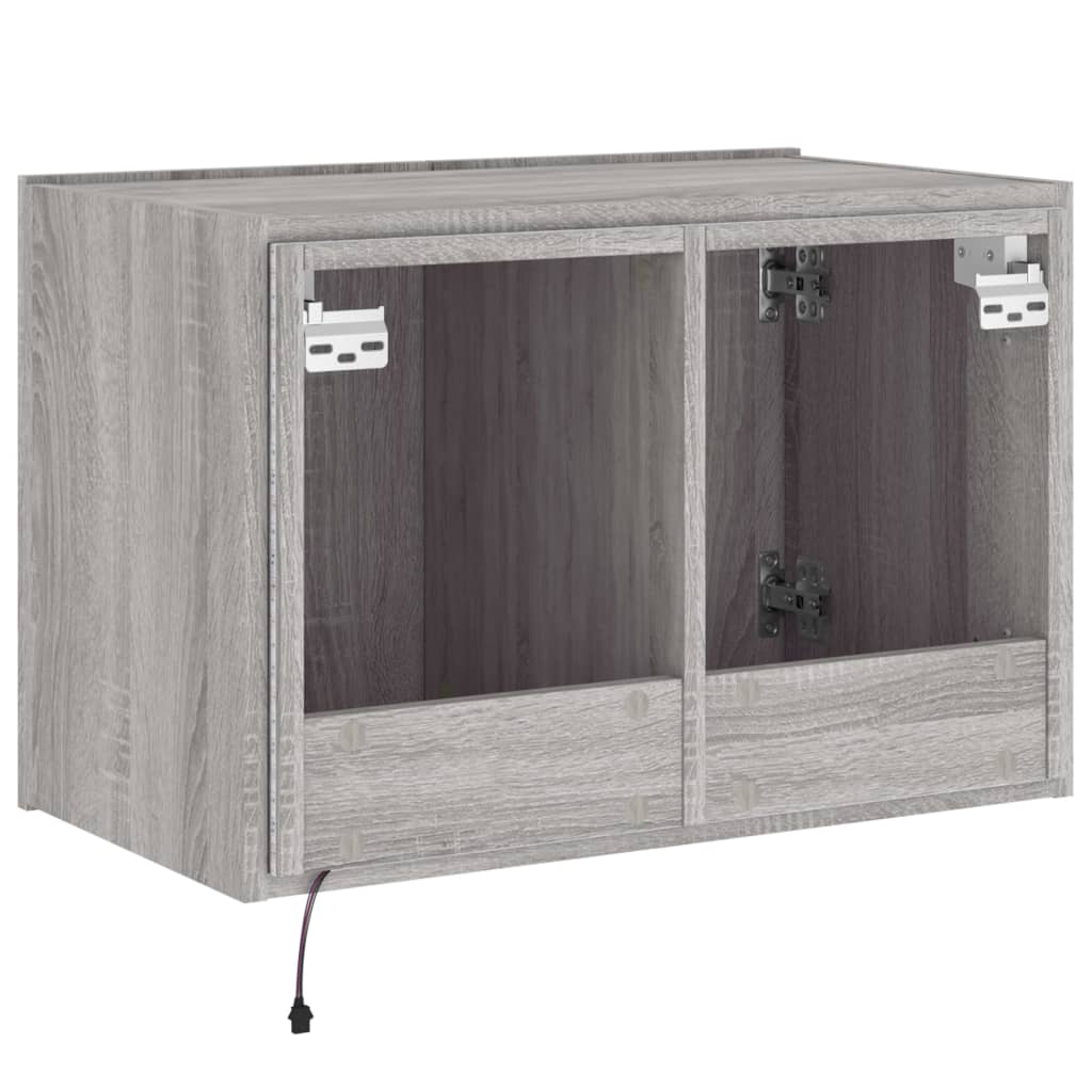 Meuble TV mural avec lumières LED sonoma gris 60x35x41 cm - XIOS