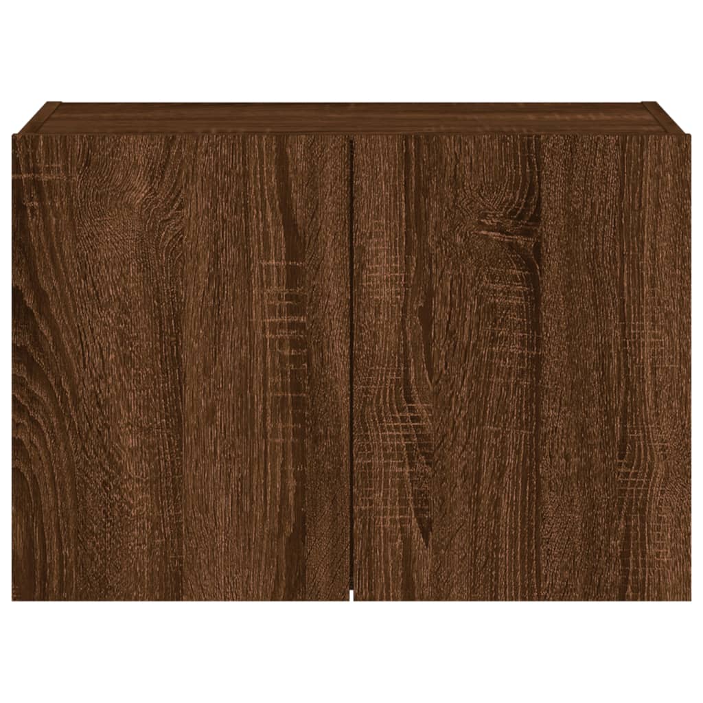 Meuble TV mural avec lumières LED chêne marron 60x35x41 cm - XIOS