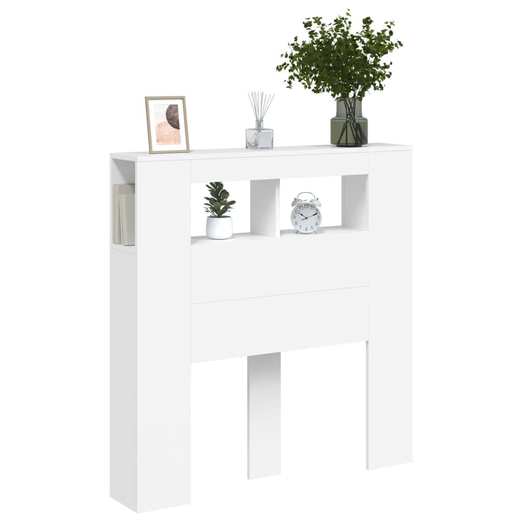 Tête de lit à LED blanc 100x18,5x103,5 cm bois d'ingénierie - XIOS