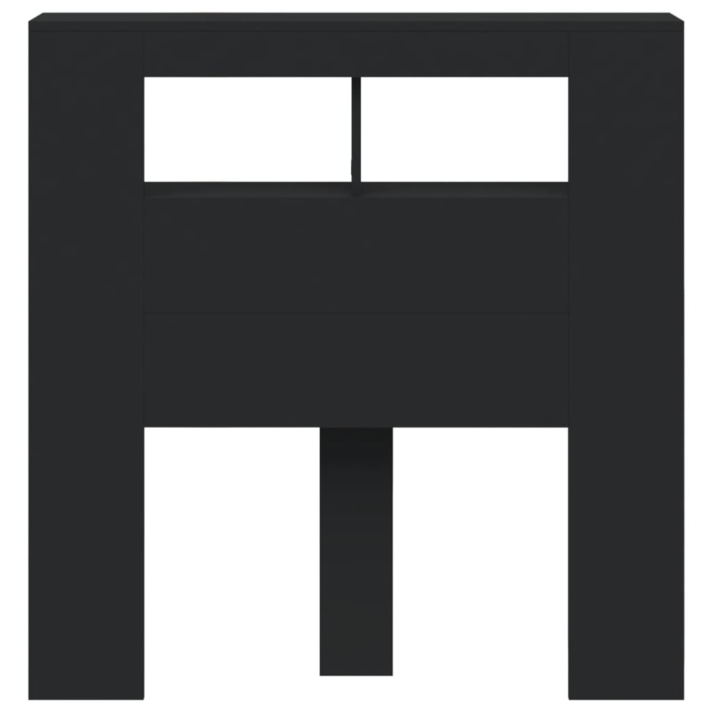 Tête de lit à LED noir 100x18,5x103,5 cm bois d'ingénierie - XIOS