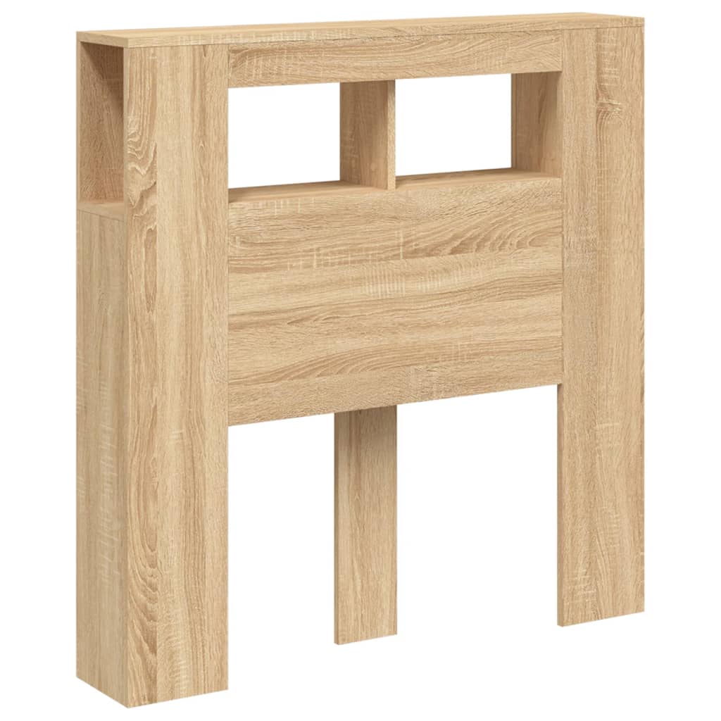 Tête de lit à LED chêne sonoma 100x18,5x103,5cm bois ingénierie - XIOS