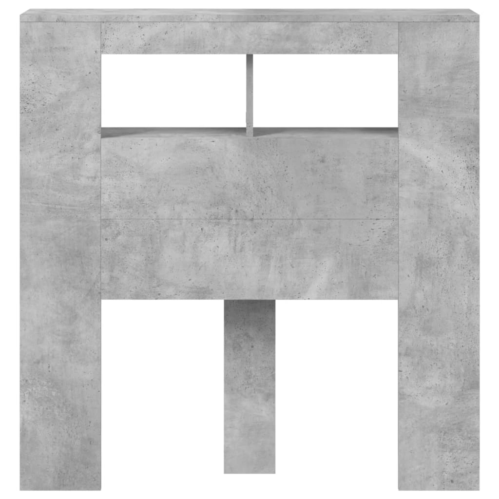 Tête de lit à LED gris béton 100x18,5x103,5cm bois d'ingénierie - XIOS