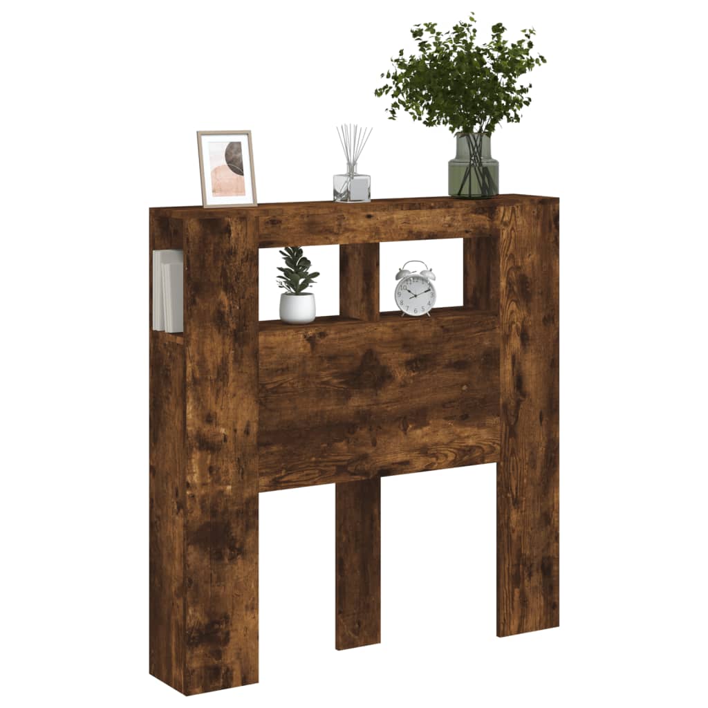 Tête de lit à LED chêne fumé 100x18,5x103,5cm bois d'ingénierie - XIOS