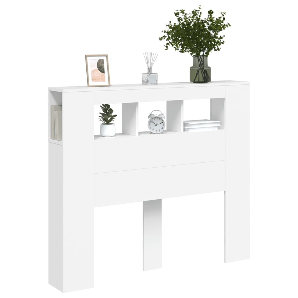 Tête de lit à LED blanc 120x18,5x103,5 cm bois d'ingénierie - XIOS