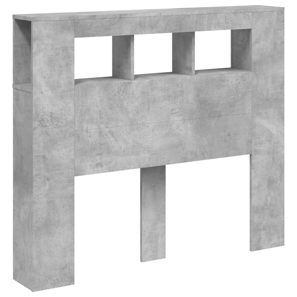 Tête de lit à LED gris béton 120x18,5x103,5cm bois d'ingénierie - XIOS