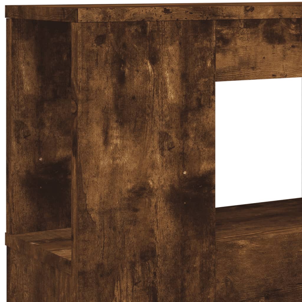 Tête de lit à LED chêne fumé 120x18,5x103,5cm bois d'ingénierie - XIOS