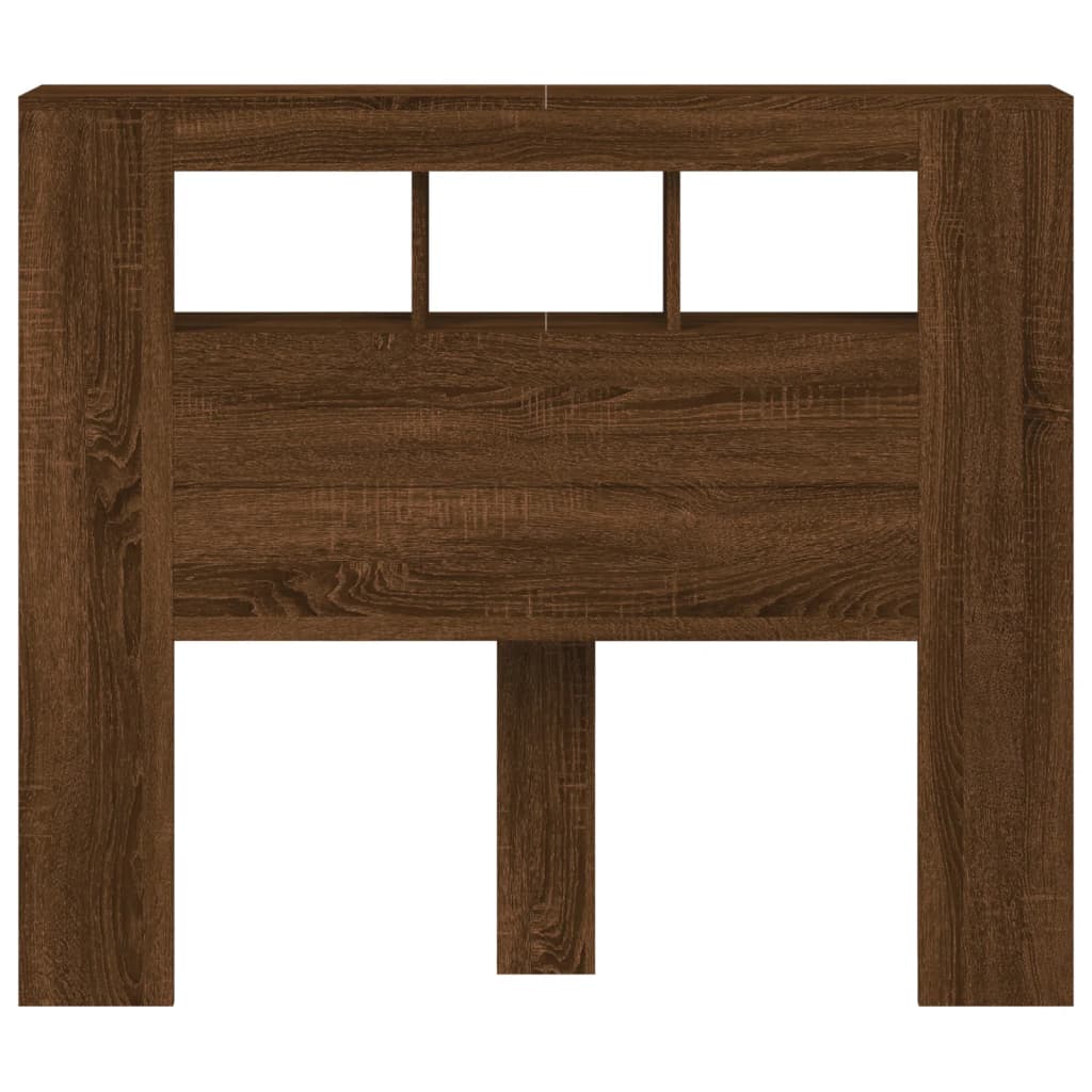 Tête de lit à LED chêne marron 120x18,5x103,5cm bois ingénierie - XIOS