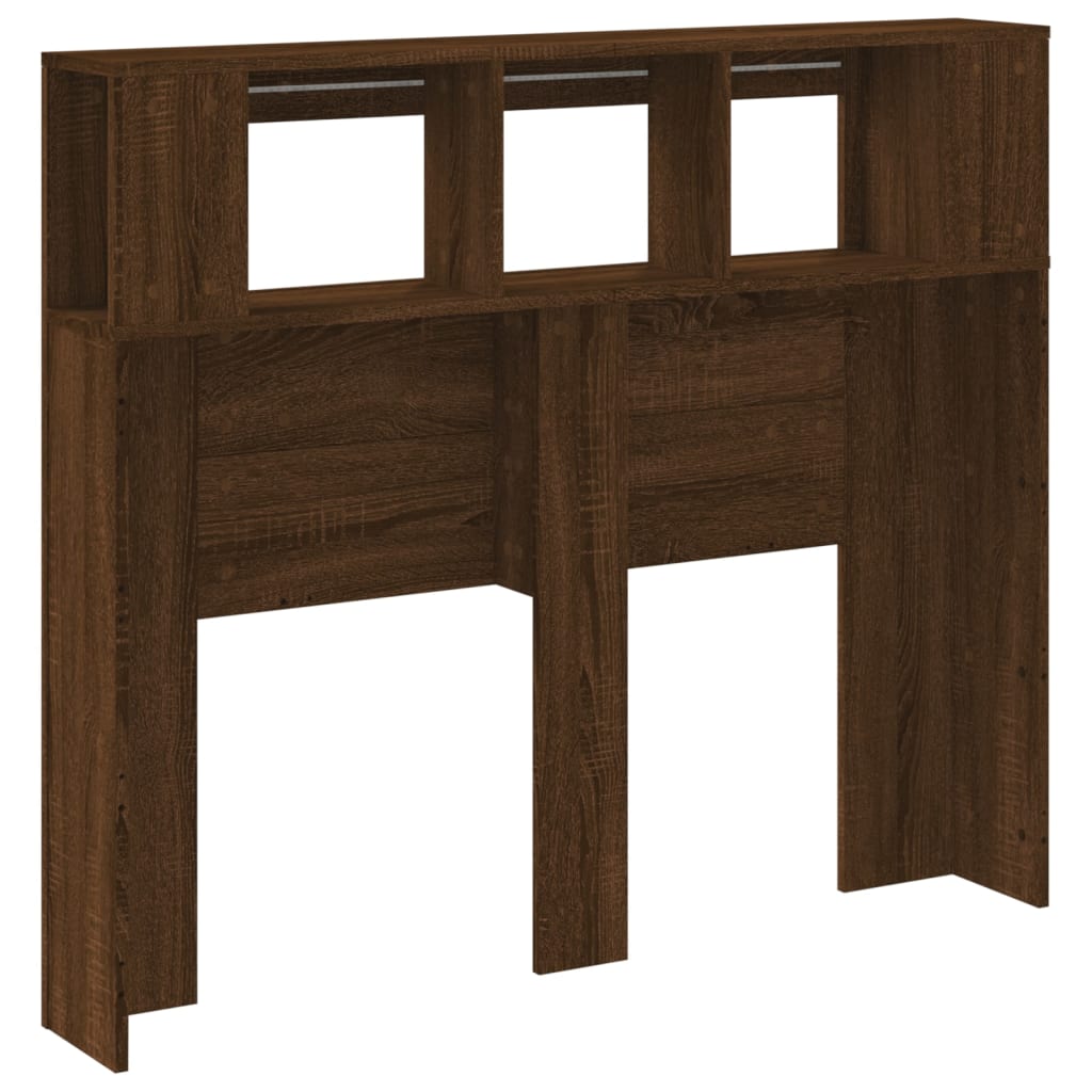 Tête de lit à LED chêne marron 120x18,5x103,5cm bois ingénierie - XIOS